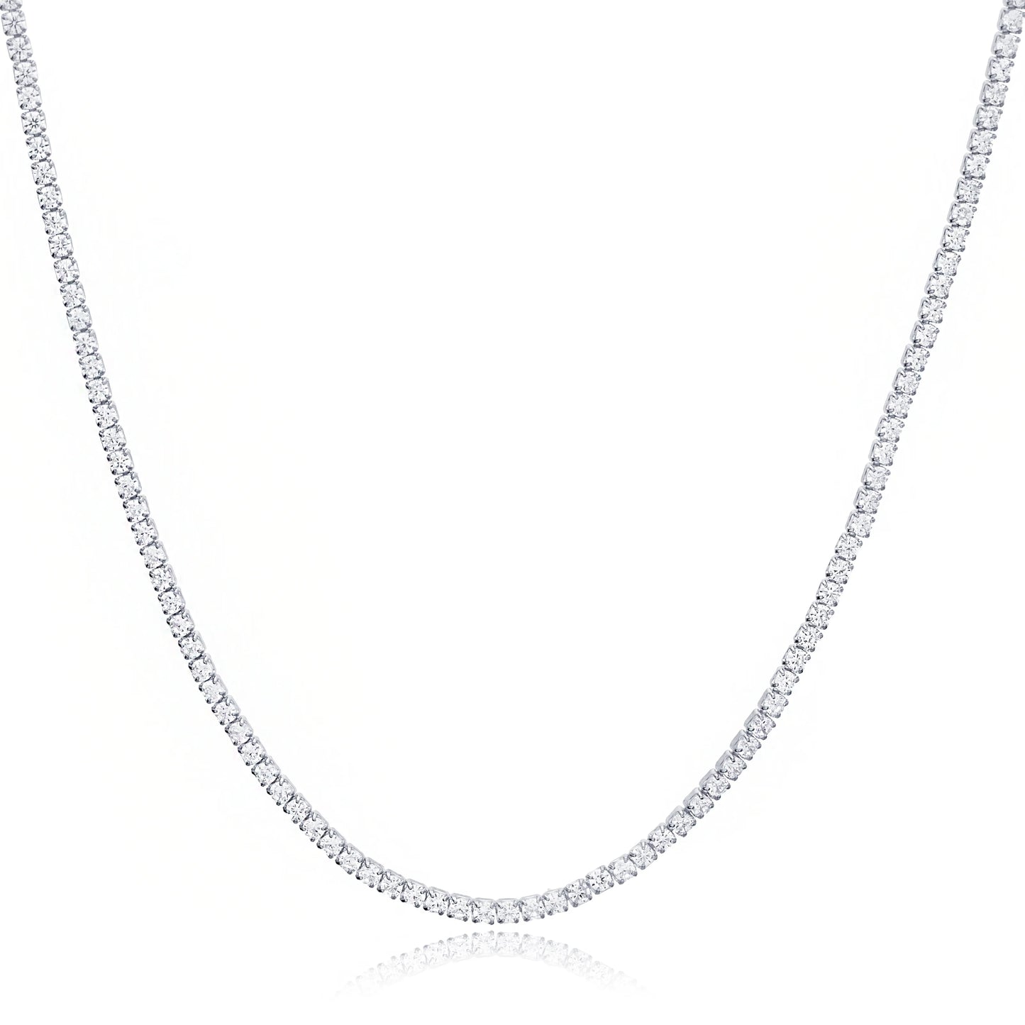 3mm Moissanite Tennis Necklace