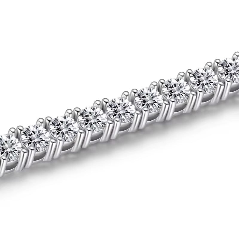 3mm Silver Moissanite Tennis Bracelets
