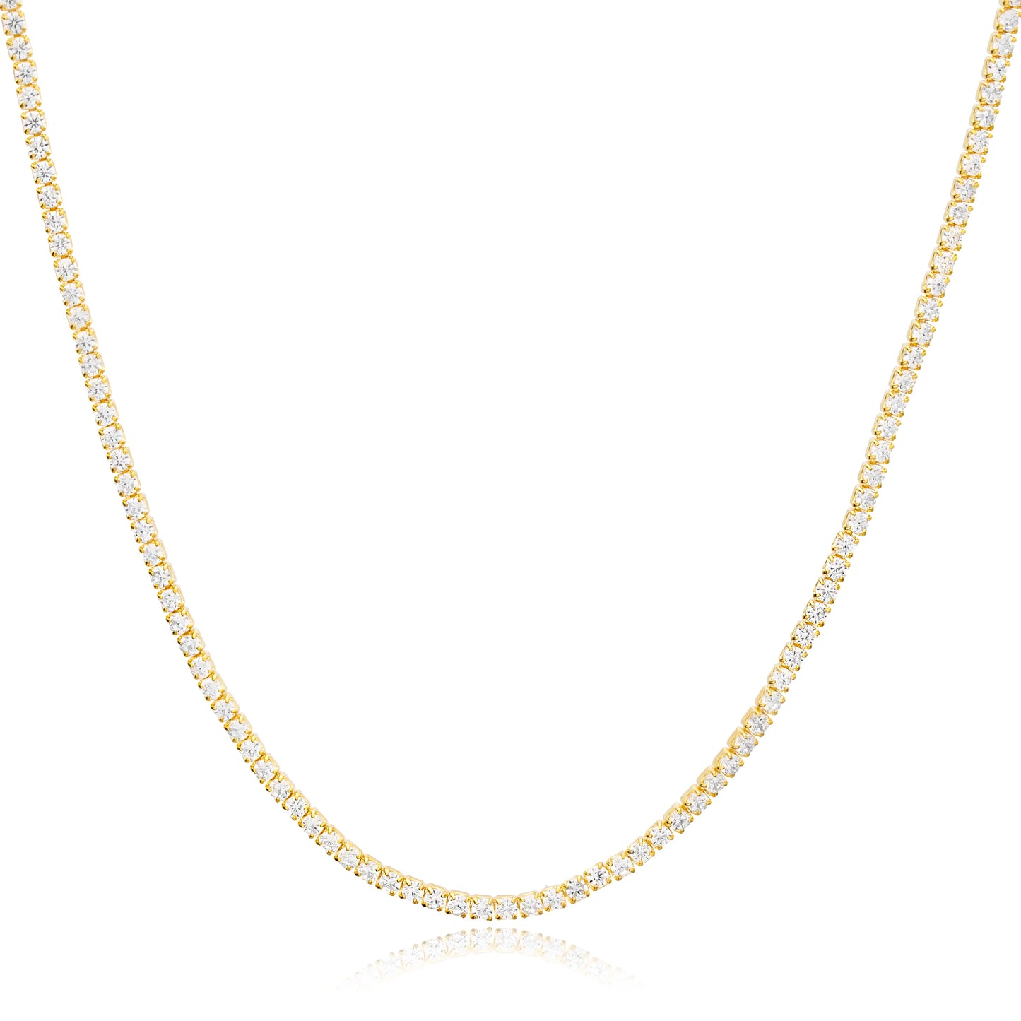 3mm Moissanite Tennis Necklace